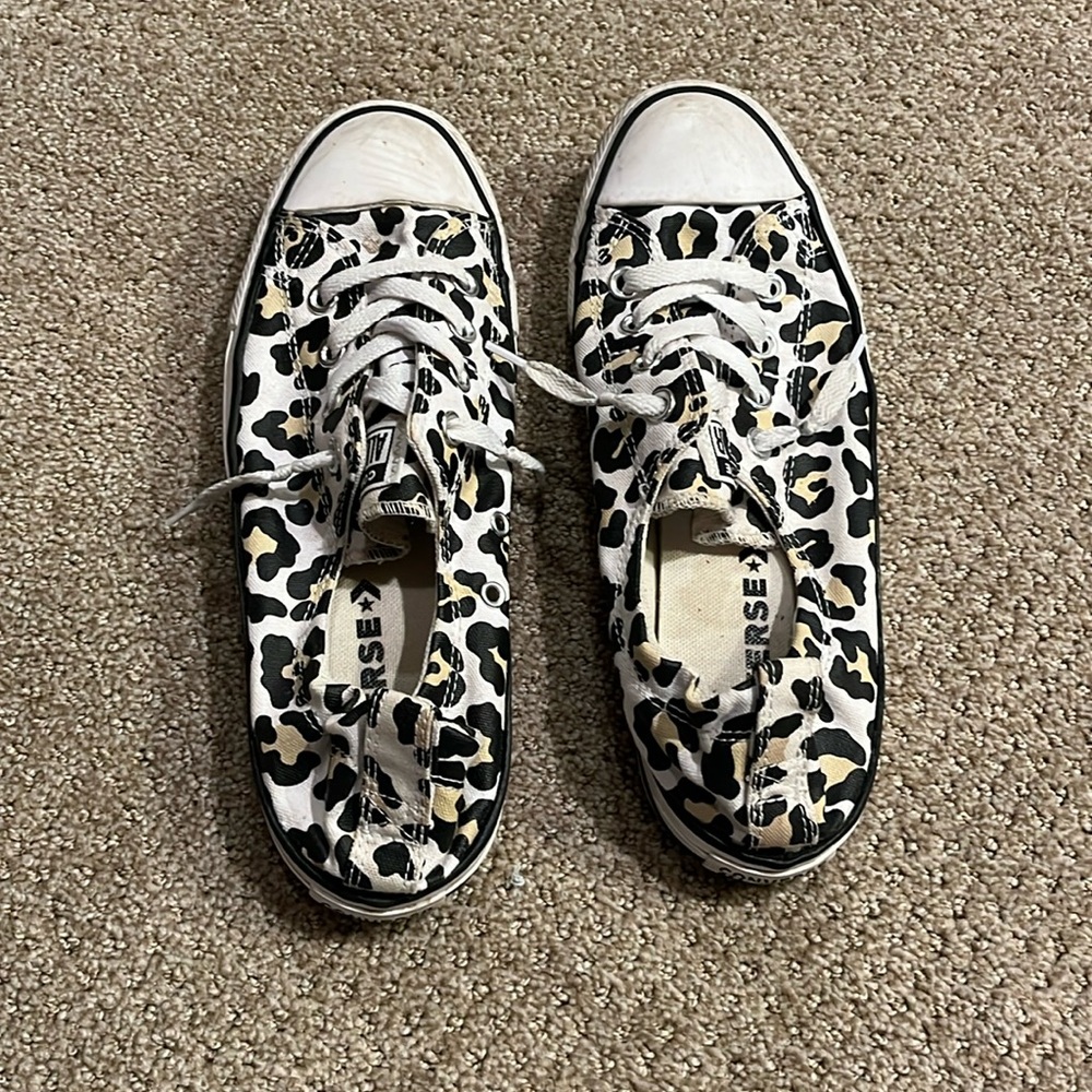 leopard slip on converse